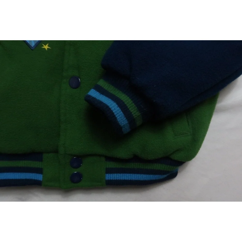 Disney Toy Story Woody Buzz Lightyear Varsity Jacket‎ Green Blue Kids 2/3